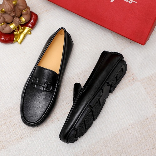 Replica Salvatore Ferragamo Leather Shoes For Men #1195800 $68.00 USD for Wholesale