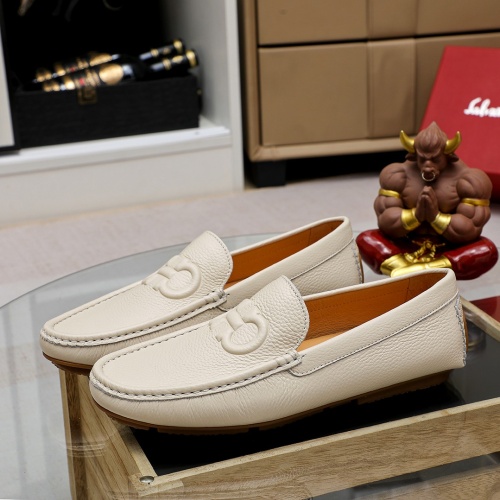 Replica Salvatore Ferragamo Leather Shoes For Men #1195801 $68.00 USD for Wholesale