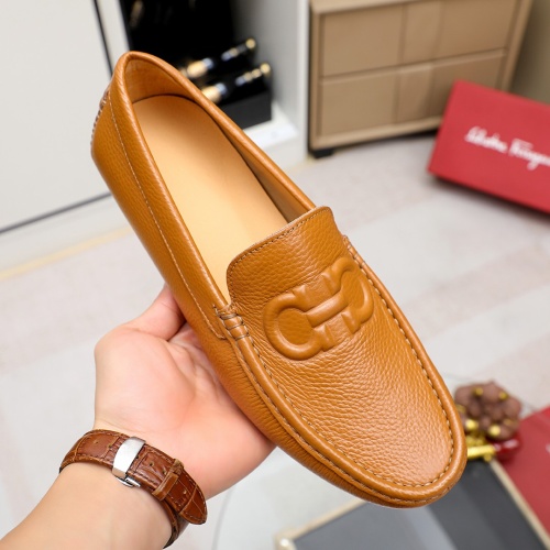 Replica Salvatore Ferragamo Leather Shoes For Men #1195802 $68.00 USD for Wholesale
