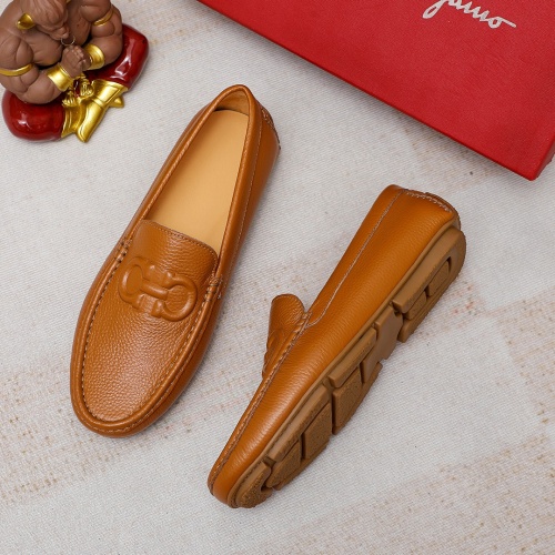 Replica Salvatore Ferragamo Leather Shoes For Men #1195802 $68.00 USD for Wholesale