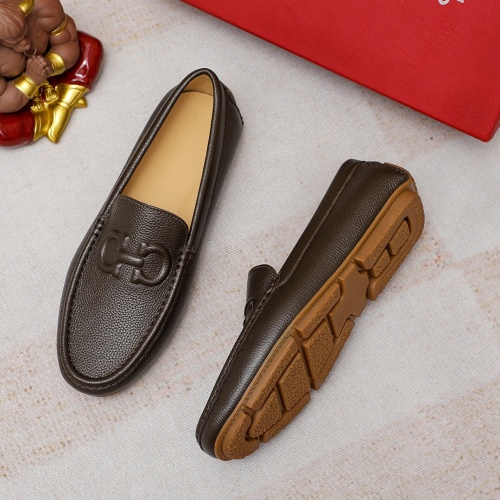 Replica Salvatore Ferragamo Leather Shoes For Men #1195803 $68.00 USD for Wholesale
