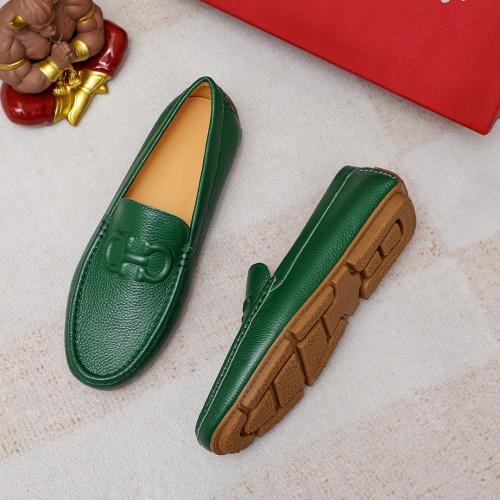 Replica Salvatore Ferragamo Leather Shoes For Men #1195804 $68.00 USD for Wholesale