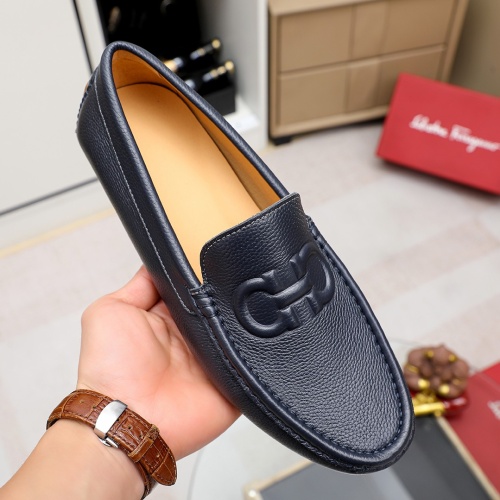 Replica Salvatore Ferragamo Leather Shoes For Men #1195805 $68.00 USD for Wholesale
