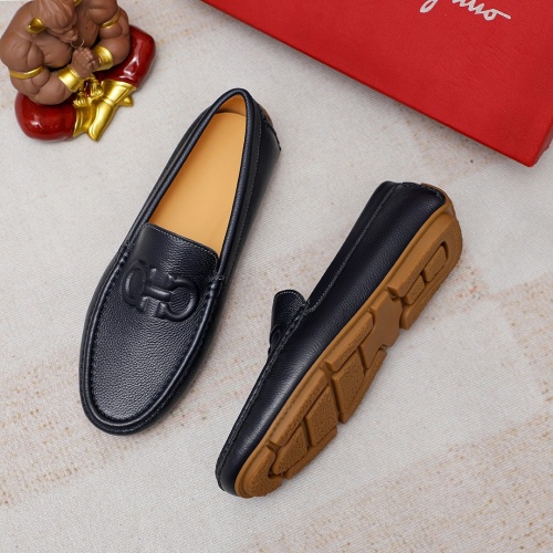 Replica Salvatore Ferragamo Leather Shoes For Men #1195805 $68.00 USD for Wholesale