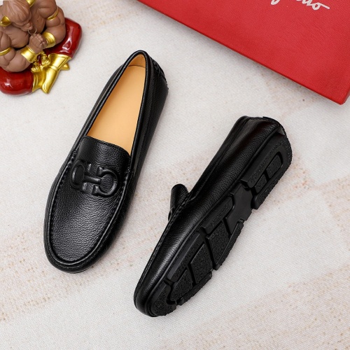 Replica Salvatore Ferragamo Leather Shoes For Men #1195807 $68.00 USD for Wholesale