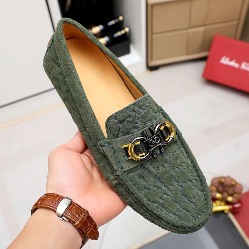 Replica Salvatore Ferragamo Leather Shoes For Men #1195808 $68.00 USD for Wholesale