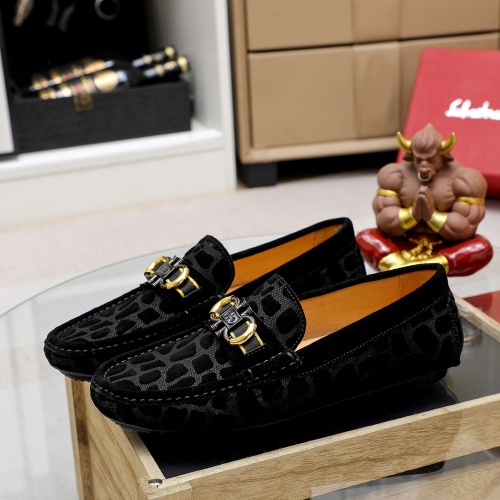 Replica Salvatore Ferragamo Leather Shoes For Men #1195811 $68.00 USD for Wholesale