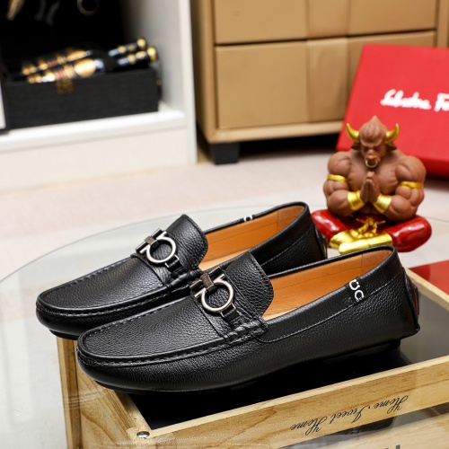 Replica Salvatore Ferragamo Leather Shoes For Men #1195813 $68.00 USD for Wholesale
