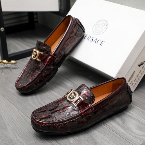 Replica Versace Leather Shoes For Men #1195983, $68.00 USD, [ITEM#1195983], Replica Versace Leather Shoes outlet from China