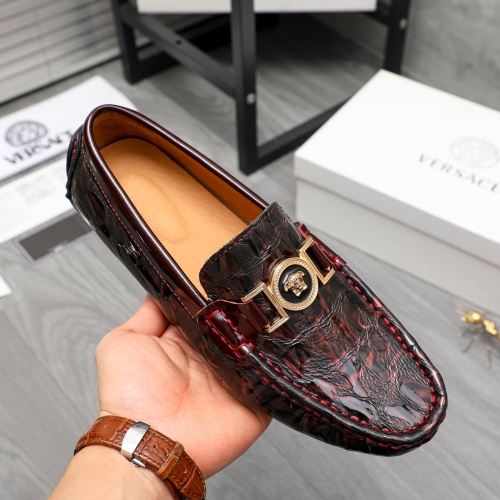 Replica Versace Leather Shoes For Men #1195983 $68.00 USD for Wholesale