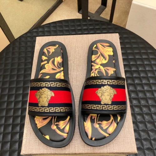 Replica Versace Slippers For Men #1196051 $48.00 USD for Wholesale
