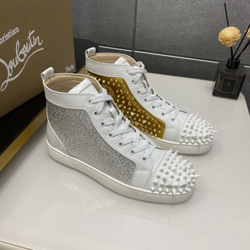Replica Christian Louboutin High Top Shoes For Men #1196117, $98.00 USD, [ITEM#1196117], Replica Christian Louboutin High Top Shoes outlet from China