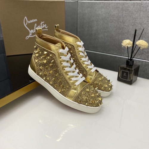 Replica Christian Louboutin High Top Shoes For Men #1196121, $98.00 USD, [ITEM#1196121], Replica Christian Louboutin High Top Shoes outlet from China