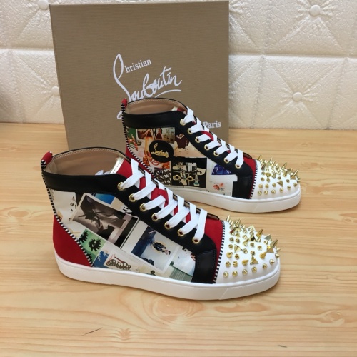 Replica Christian Louboutin High Top Shoes For Men #1196123, $92.00 USD, [ITEM#1196123], Replica Christian Louboutin High Top Shoes outlet from China