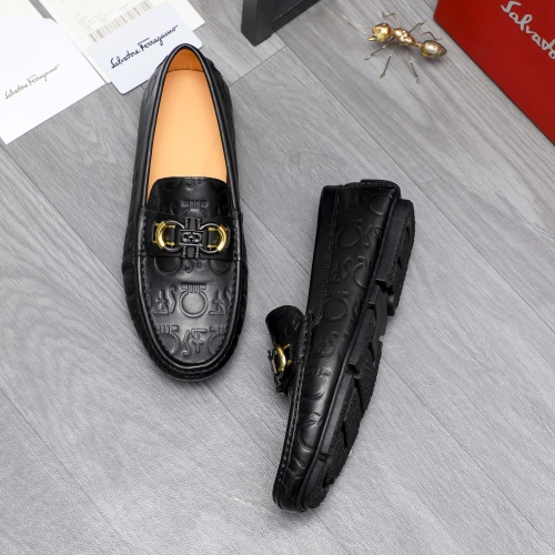 Replica Salvatore Ferragamo Leather Shoes For Men #1196138 $68.00 USD for Wholesale