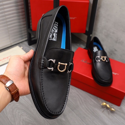 Replica Salvatore Ferragamo Leather Shoes For Men #1196141 $85.00 USD for Wholesale