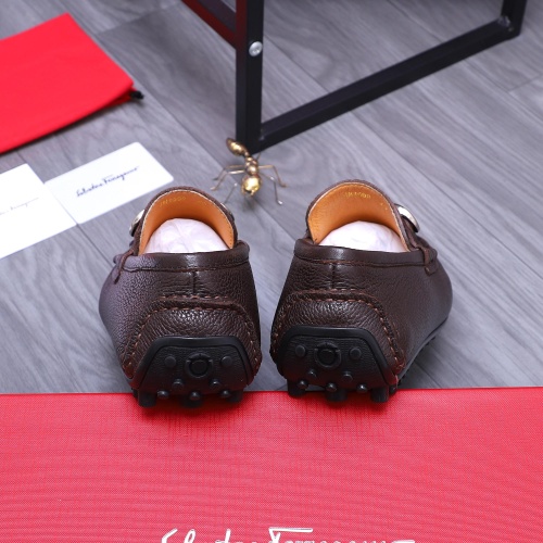 Replica Salvatore Ferragamo Leather Shoes For Men #1196142 $76.00 USD for Wholesale