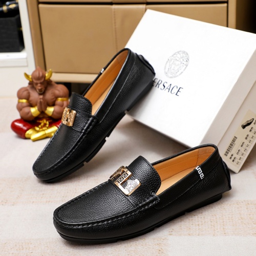 Replica Versace Leather Shoes For Men #1196362, $68.00 USD, [ITEM#1196362], Replica Versace Leather Shoes outlet from China