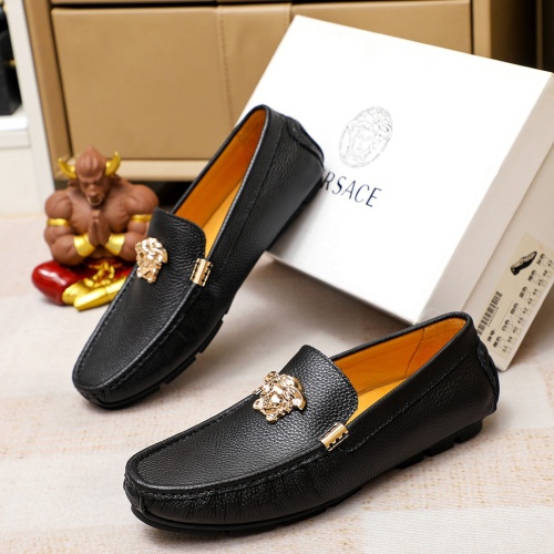 Replica Versace Leather Shoes For Men #1196378, $68.00 USD, [ITEM#1196378], Replica Versace Leather Shoes outlet from China