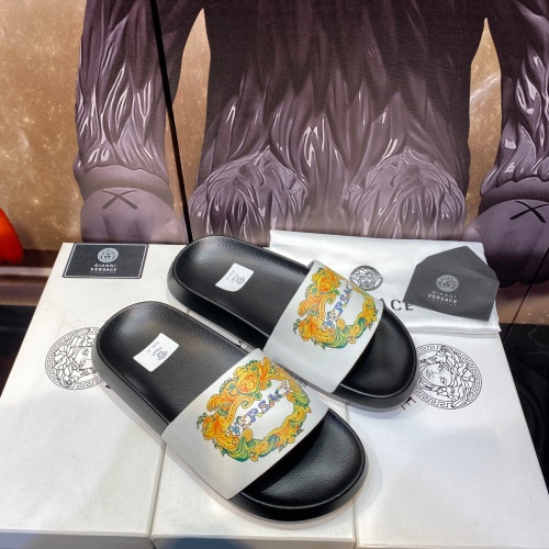 Replica Versace Slippers For Men #1196493 $45.00 USD for Wholesale