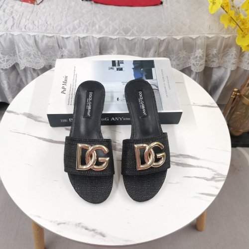 Replica Dolce & Gabbana D&G Slippers For Women #1198078 $115.00 USD for Wholesale