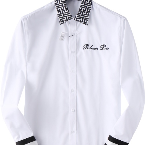 Replica Balmain Shirts Long Sleeved For Men #1200719, $48.00 USD, [ITEM#1200719], Replica Balmain Shirts outlet from China