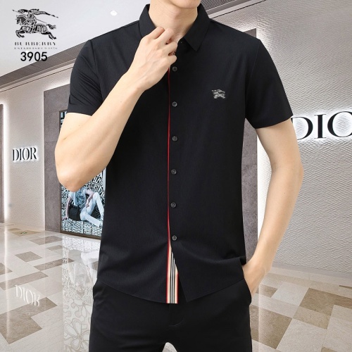 Replica Burberry Shirts Short Sleeved For Men #1201855 $45.00 USD for Wholesale