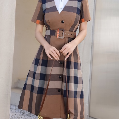 Replica Burberry Dresses Short Sleeved For Women #1201921, $105.00 USD, [ITEM#1201921], Replica Burberry Dresses outlet from China