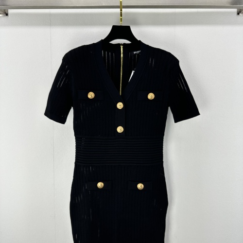 Replica Balmain Dresses Short Sleeved For Women #1204399, $102.00 USD, [ITEM#1204399], Replica Balmain Dresses outlet from China