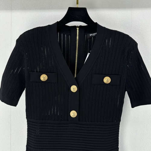 Replica Balmain Dresses Short Sleeved For Women #1204399 $102.00 USD for Wholesale
