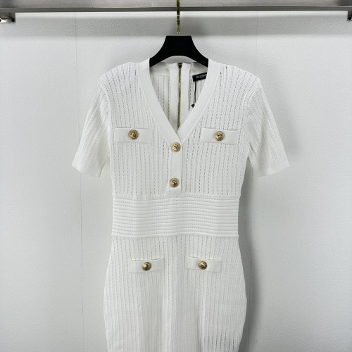 Replica Balmain Dresses Short Sleeved For Women #1204400, $102.00 USD, [ITEM#1204400], Replica Balmain Dresses outlet from China