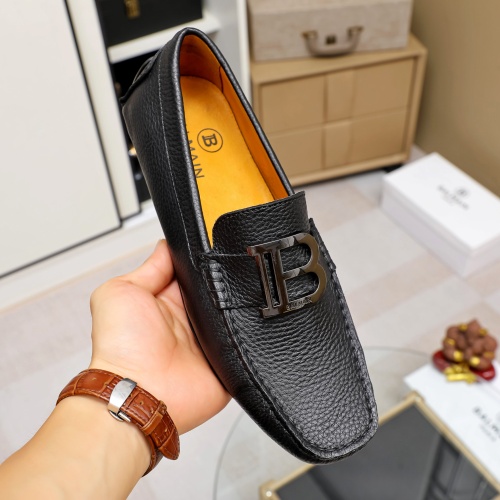 Replica Balmain Leather Shoes For Men #1204493 $76.00 USD for Wholesale