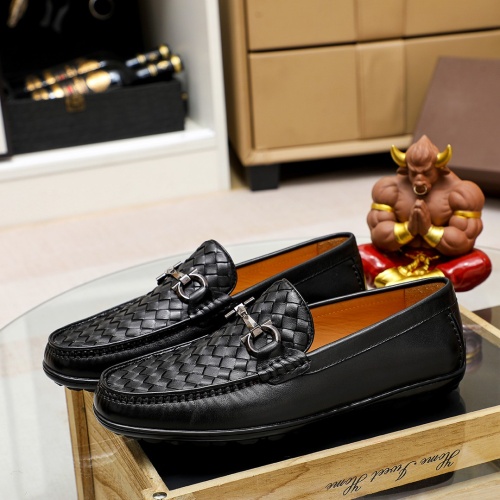 Replica Bottega Veneta BV Leather Shoes For Men #1204497 $85.00 USD for Wholesale
