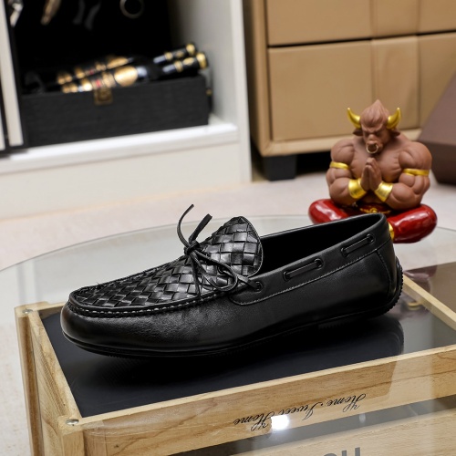 Replica Bottega Veneta BV Leather Shoes For Men #1204501 $85.00 USD for Wholesale
