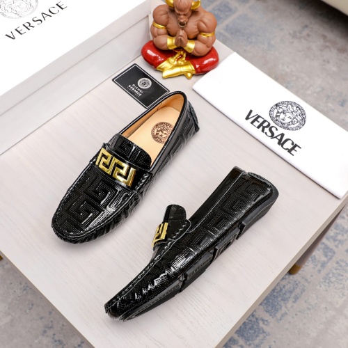 Replica Versace Leather Shoes For Men #1205121 $76.00 USD for Wholesale