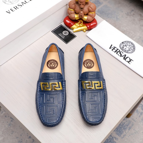 Replica Versace Leather Shoes For Men #1205123 $76.00 USD for Wholesale