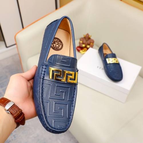 Replica Versace Leather Shoes For Men #1205123 $76.00 USD for Wholesale