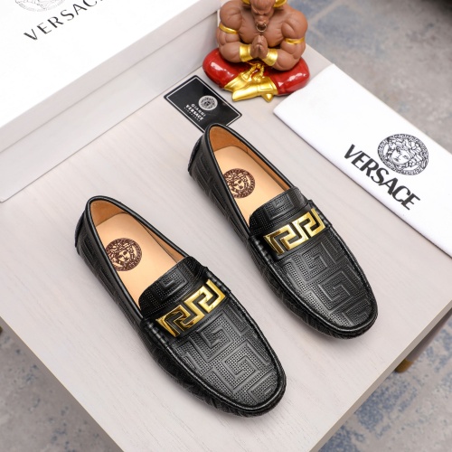Replica Versace Leather Shoes For Men #1205125, $76.00 USD, [ITEM#1205125], Replica Versace Leather Shoes outlet from China