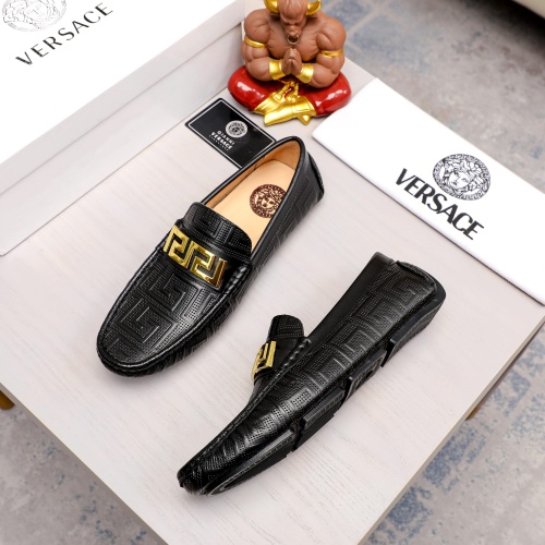 Replica Versace Leather Shoes For Men #1205125 $76.00 USD for Wholesale