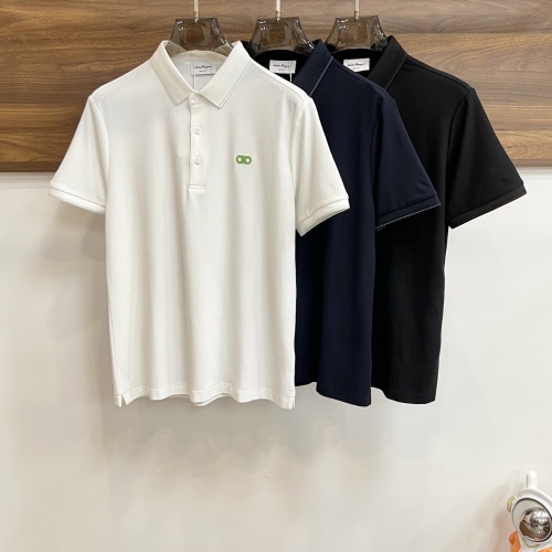 Replica Salvatore Ferragamo T-Shirts Short Sleeved For Men #1205578 $85.00 USD for Wholesale