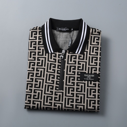 Replica Balmain T-Shirts Short Sleeved For Men #1206977 $27.00 USD for Wholesale
