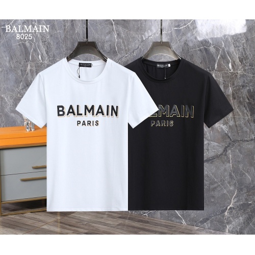 Replica Balmain T-Shirts Short Sleeved For Men #1207191 $29.00 USD for Wholesale