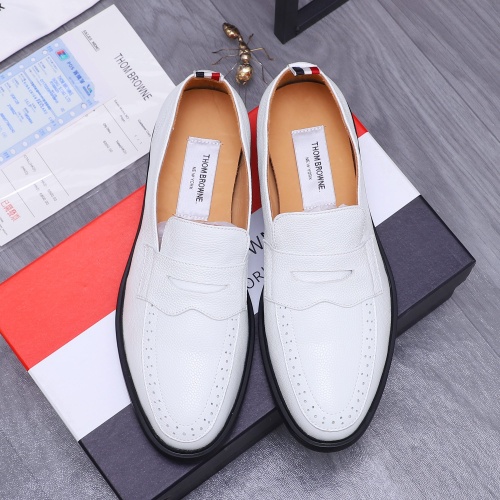 Replica Thom Browne Leather Shoes For Men #1207386 $82.00 USD for Wholesale