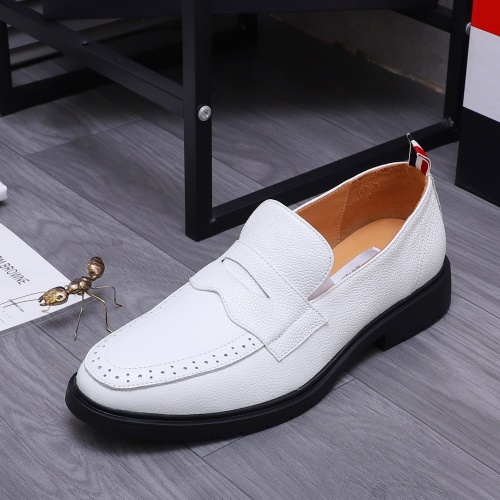 Replica Thom Browne Leather Shoes For Men #1207386 $82.00 USD for Wholesale