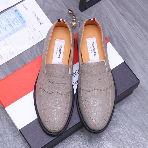 Replica Thom Browne Leather Shoes For Men #1207389 $82.00 USD for Wholesale