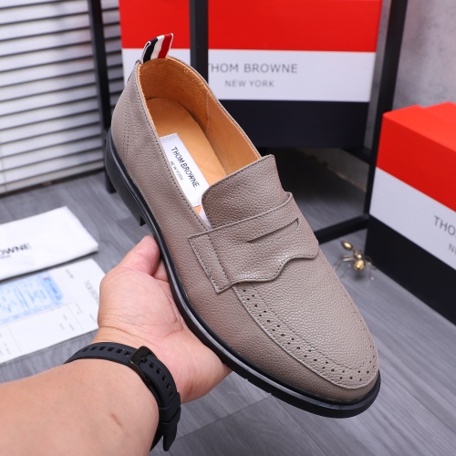Replica Thom Browne Leather Shoes For Men #1207389 $82.00 USD for Wholesale