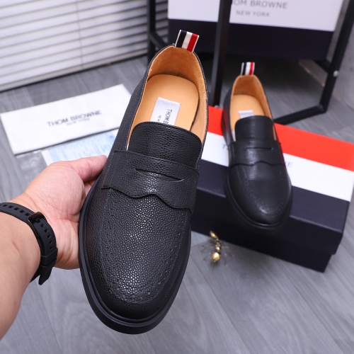 Replica Thom Browne Leather Shoes For Men #1207390 $82.00 USD for Wholesale