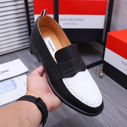 Replica Thom Browne Leather Shoes For Men #1207393 $82.00 USD for Wholesale