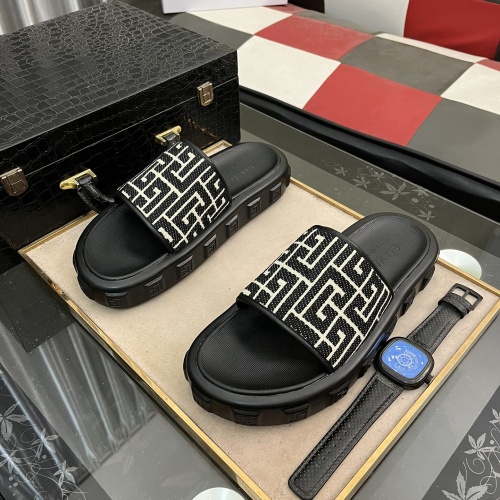 Replica Balmain Slippers For Men #1207471, $52.00 USD, [ITEM#1207471], Replica Balmain Slippers outlet from China