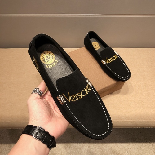 Replica Versace Leather Shoes For Men #1207549 $68.00 USD for Wholesale